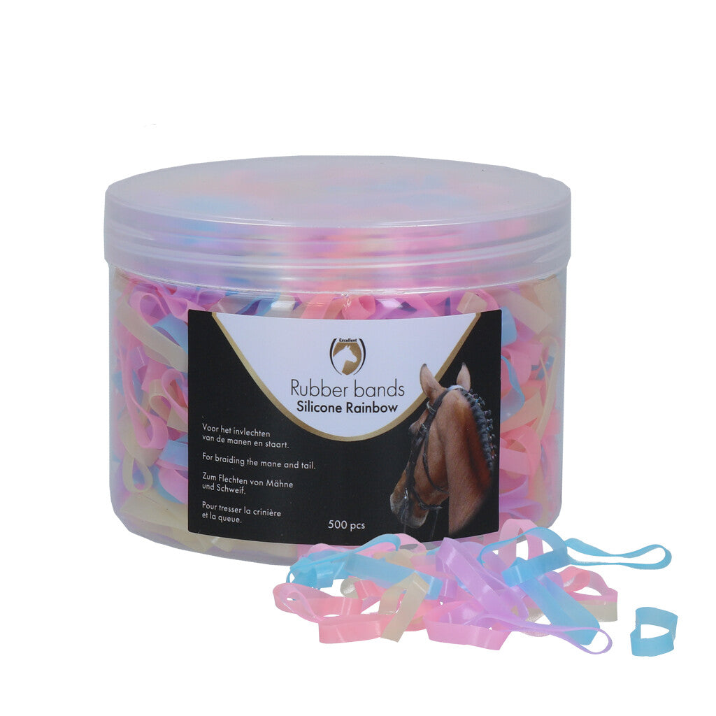 Silikoninės Gumutės karčiams – Rainbow