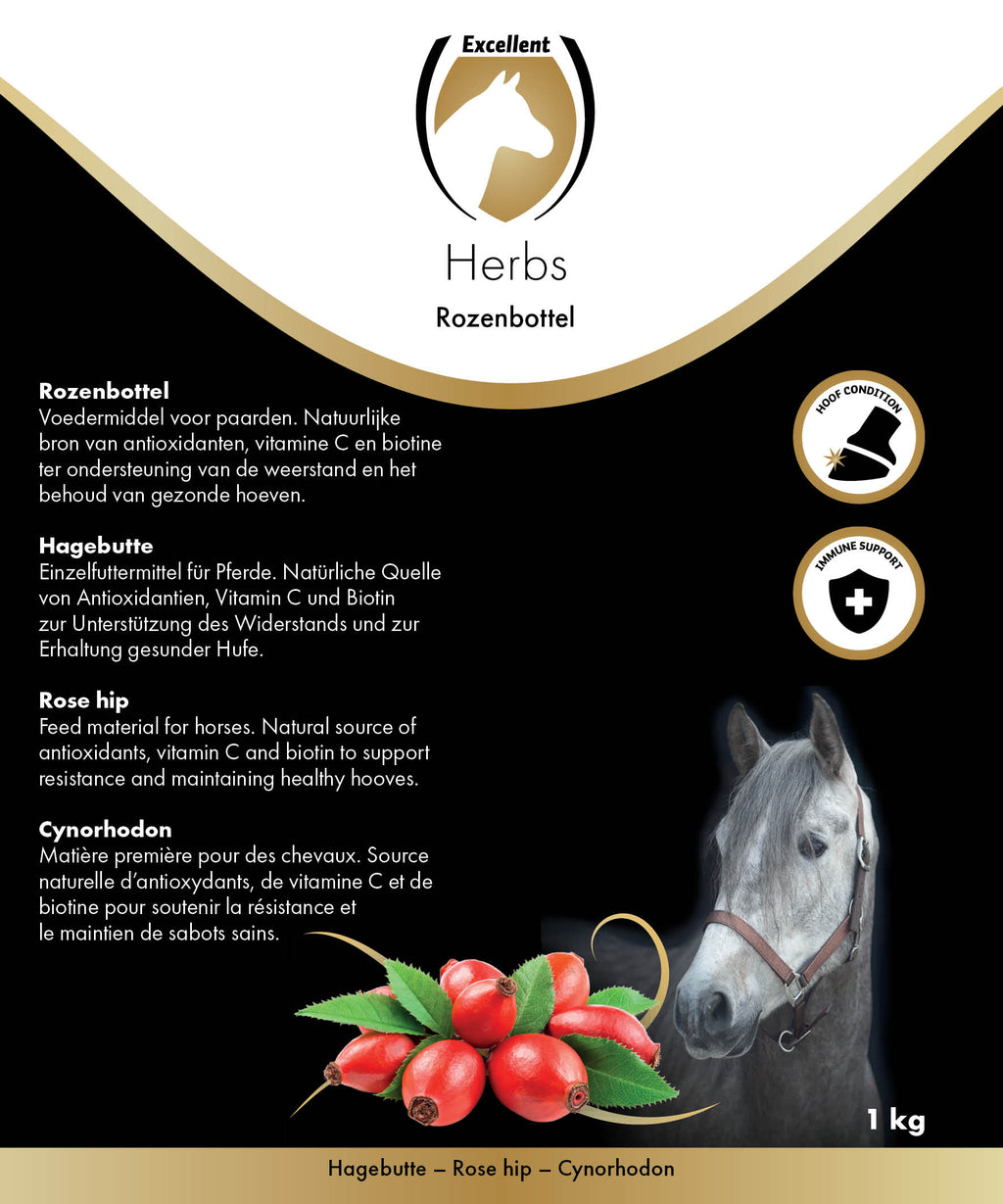 Excellent Herbs Rose Hip Erškėtuogės vitamino C šaltinis