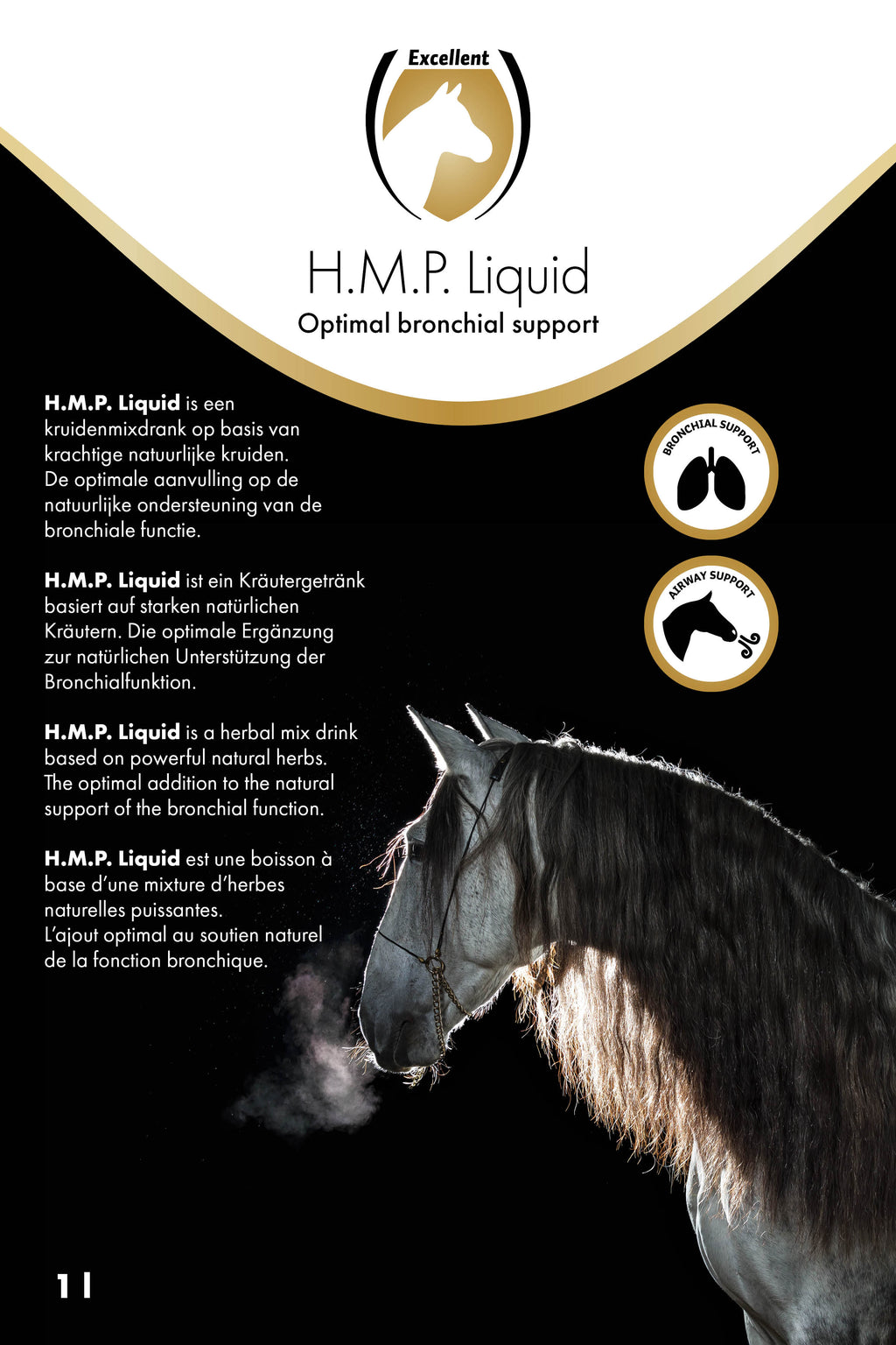 H.M.P. Horse Liquid – Efektyvi pagalba žirgo kvėpavimo sistemai