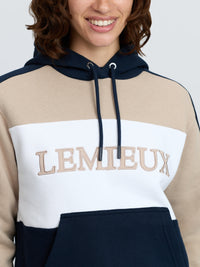 LeMieux Kadie Colour Block Hoodie Navy – moteriškas laisvalaikio džemperis su gobtuvu