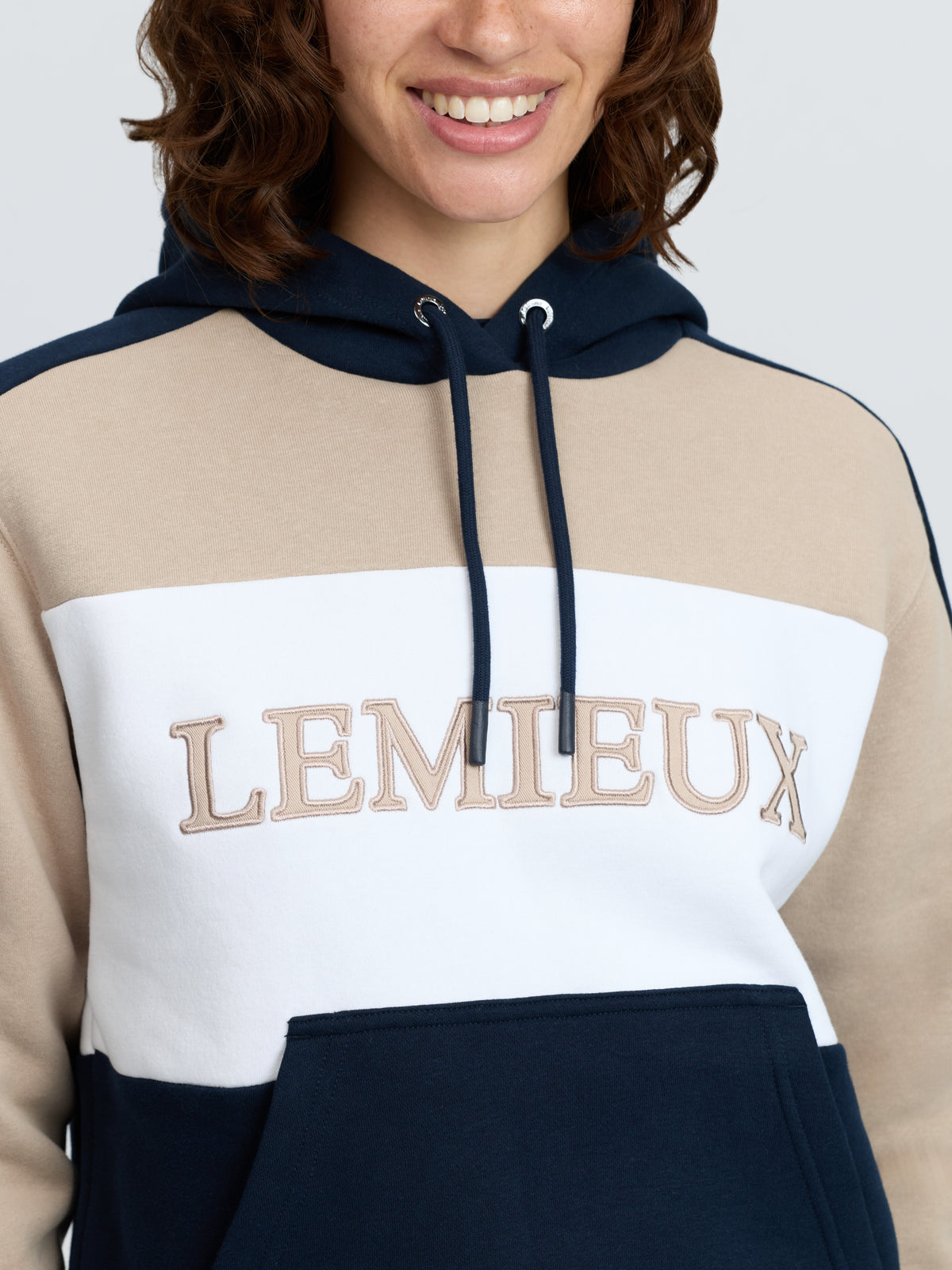 LeMieux Kadie Colour Block Hoodie Navy – moteriškas laisvalaikio džemperis su gobtuvu