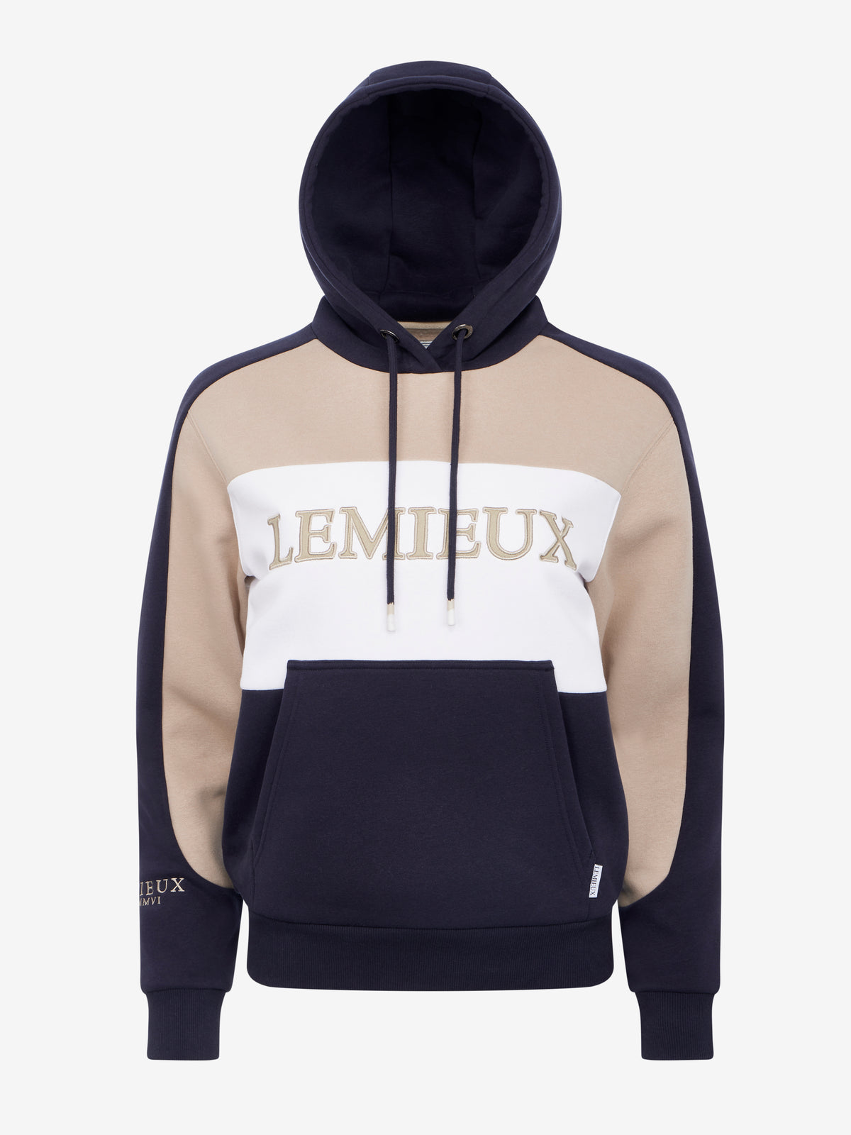 LeMieux Kadie Colour Block Hoodie Navy – moteriškas laisvalaikio džemperis su gobtuvu