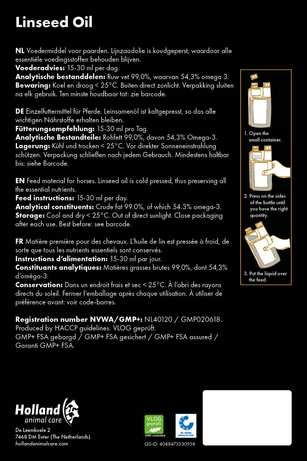 Linų Sėmenų Aliejus Excellent Horse 2.5L