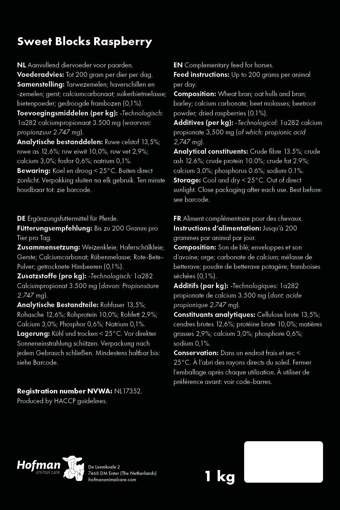 SKANUKAI žirgams - AVIEČIŲ skonio (1 kg)