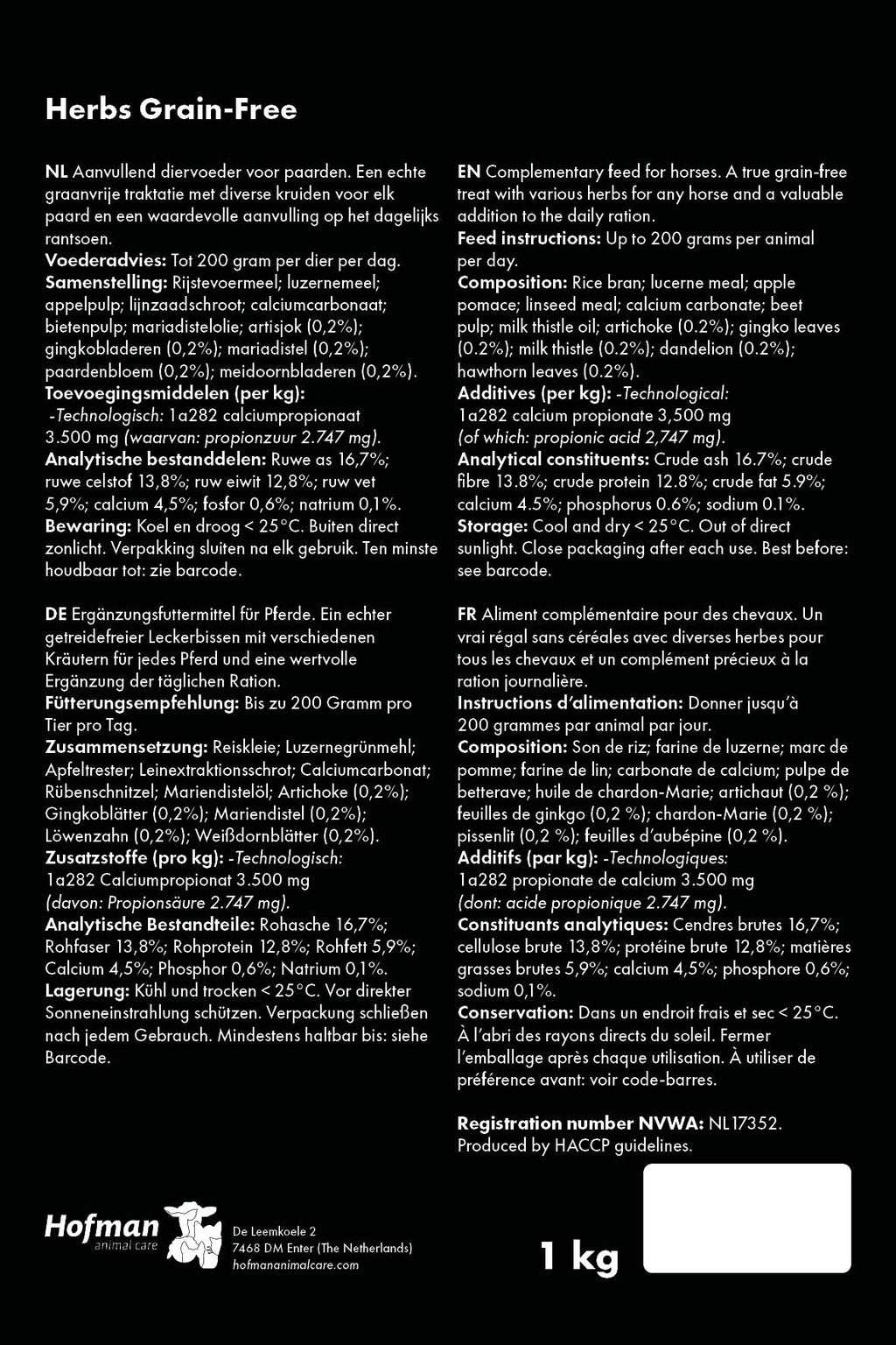 BEGRŪDŽIAI ŽOLELIŲ skanukai žirgams (1 kg)