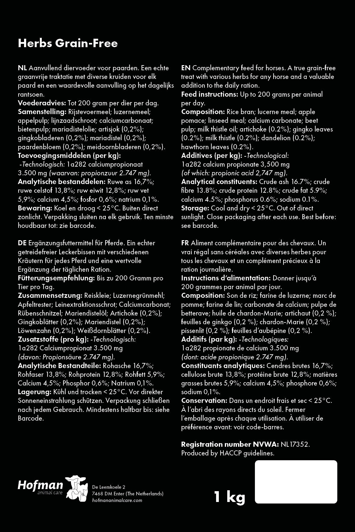 BEGRŪDŽIAI ŽOLELIŲ skanukai žirgams (1 kg)