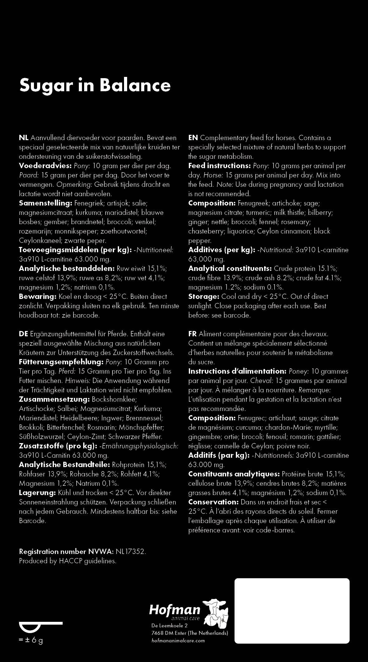 Excellent Horse Sugar in Balance papildas arkliams cukraus apykaitai palaikyti