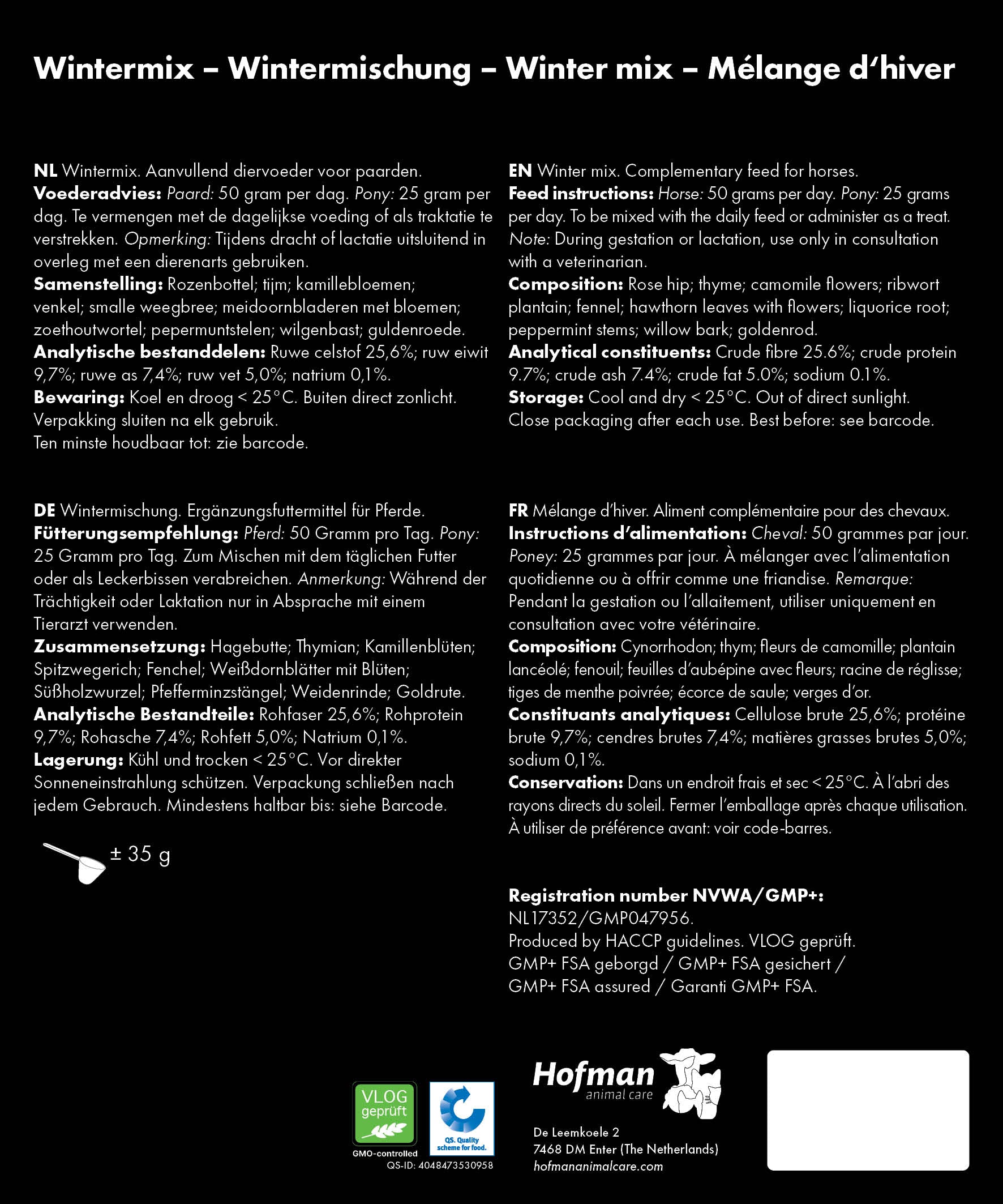 Excellent Horse Wintermix žolelių mišinys imunitetui, kvėpavimo takams 1 kg