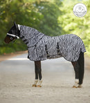 Zebra gūnia žirgams nuo mašalų su papilvės uždengimu