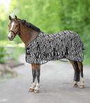 Zebra gūnia žirgams nuo mašalų su papilvės uždengimu