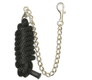 Imperial Riding Stallion Chain – žirgo vedimo virvė su grandinėle, juoda